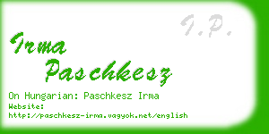 irma paschkesz business card